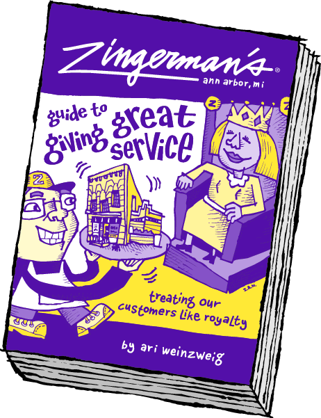 An Illustration of the Zingerman's book Guide to Giving Great Service.
