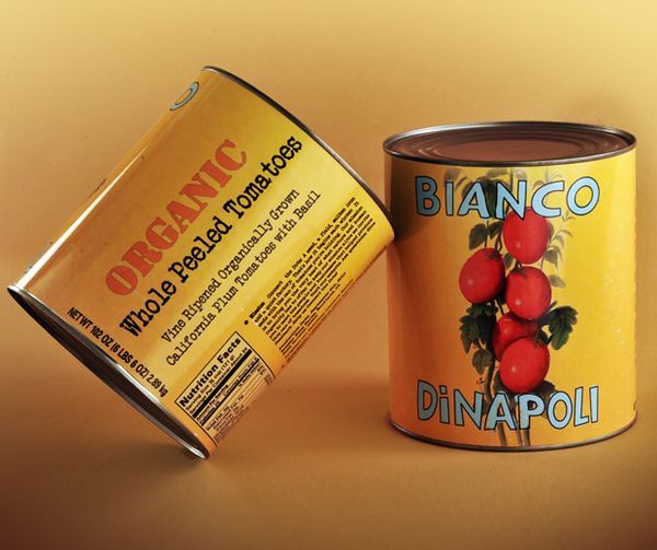 Cans of Bianco DiNapoli Tomatoes.