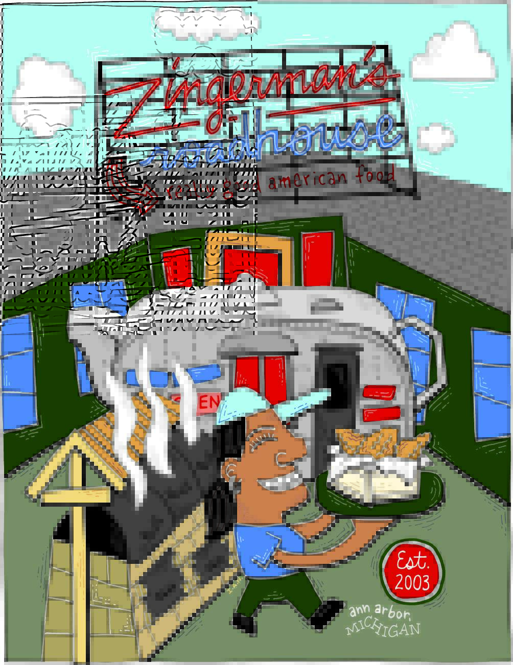 Zingerman's Roadhouse Illustration