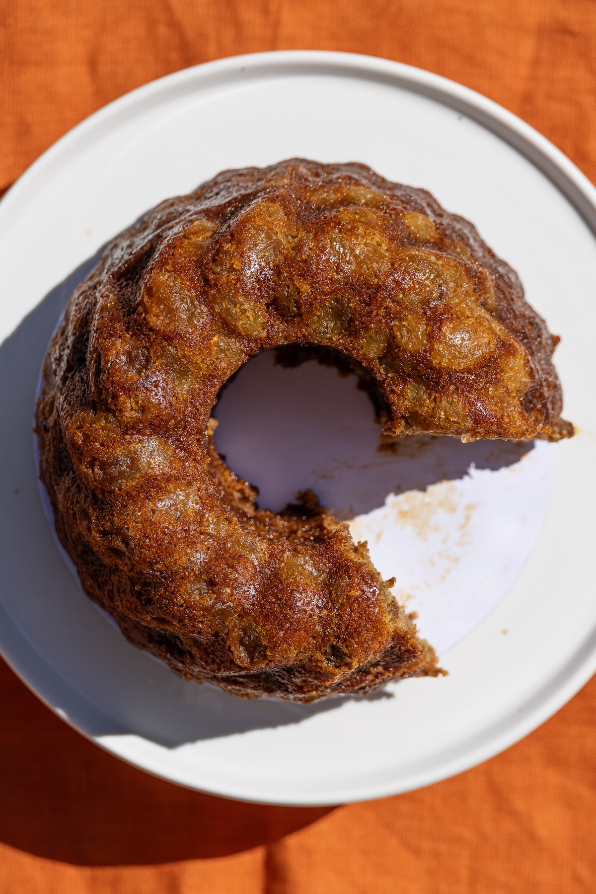A Bumble Honey Cake with a slice taken out