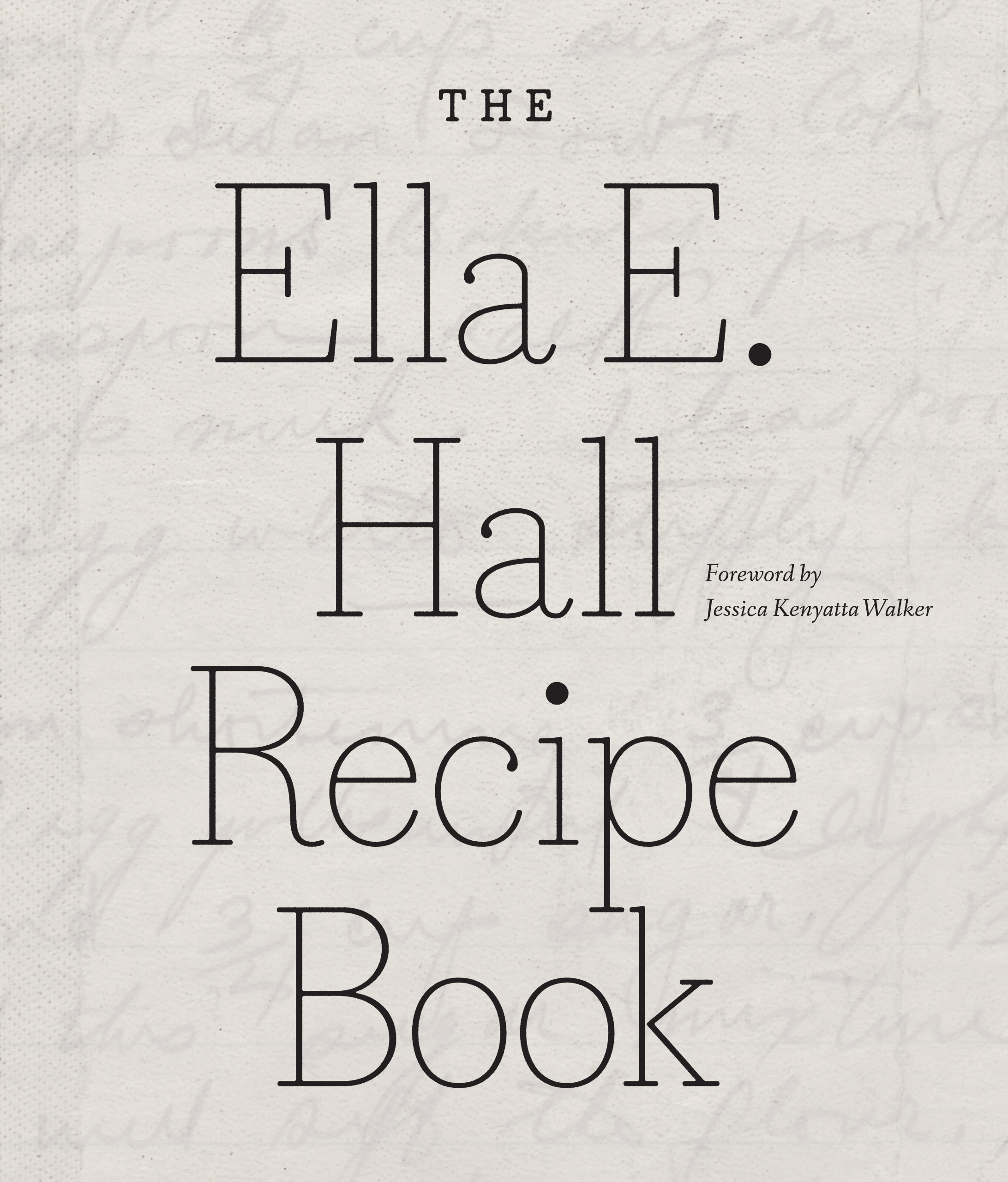 The cover of a book, The Ella E. Hall Recipe Book